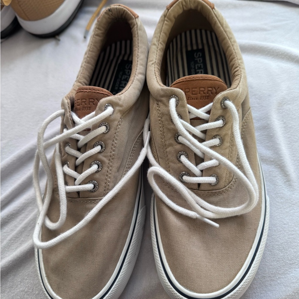 Sperry Men's Tan Canvas Shoes